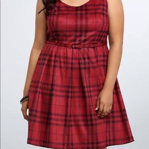Torrid Black and Red Plaid Dress